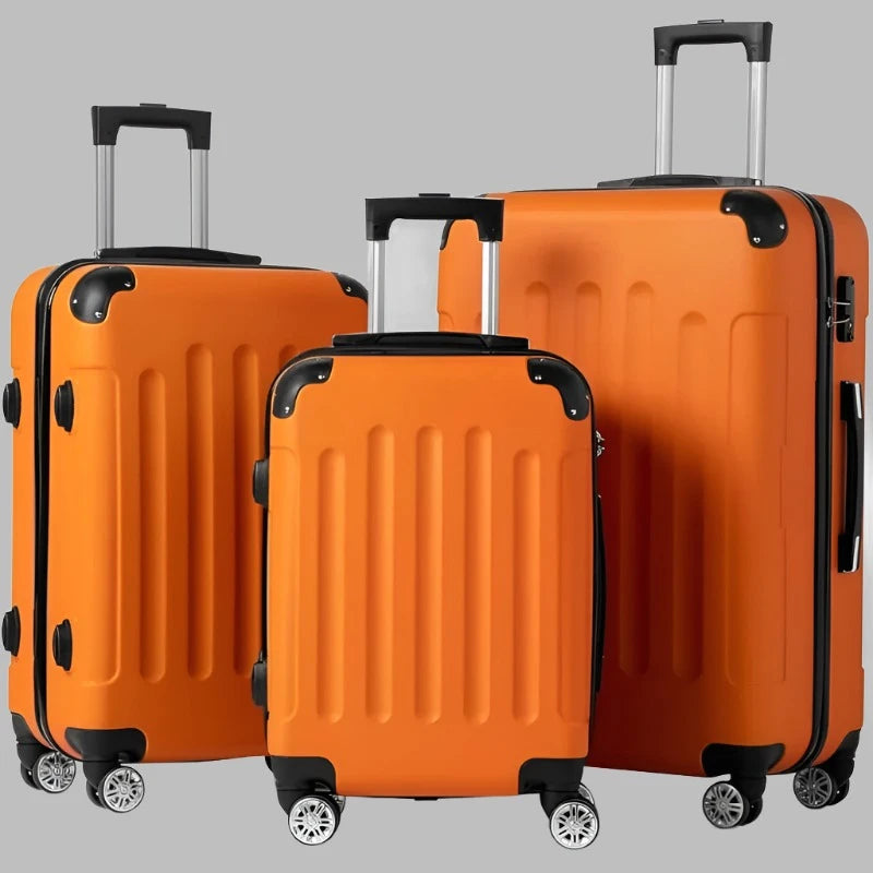 3 Piece Travel Lightweight Suitcase Set Stage Packed